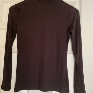Espresso brown long sleeve turtle neck top